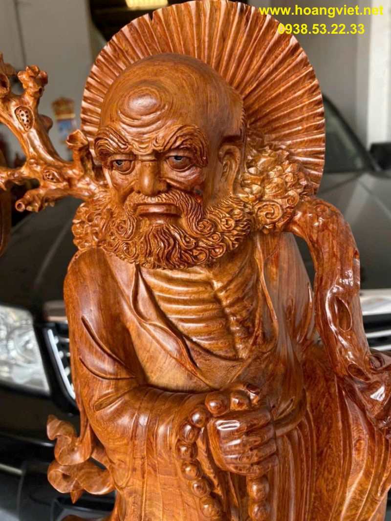 Tượng đạt ma sư tổ gỗ hương cao 89cm Tượng đạt ma sư tổ gỗ hương cao 89cm