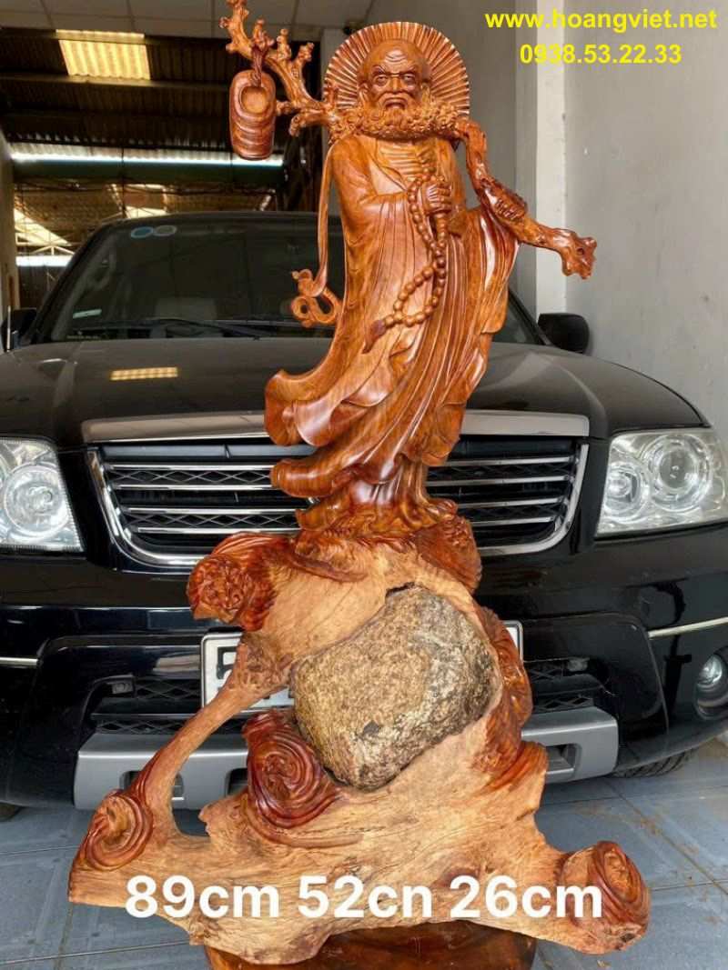 Tượng đạt ma sư tổ gỗ hương cao 89cm Tượng đạt ma sư tổ gỗ hương cao 89cm