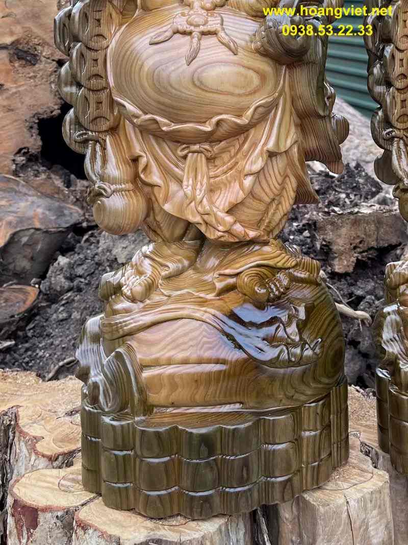 Tượng phật di lặc gỗ thủy tùng cao 60cm Tượng phật di lặc gỗ thủy tùng cao 60cm