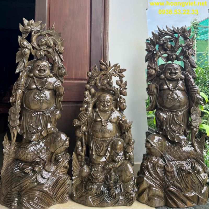 Tượng di lặc gỗ thủy tùng xanh Tượng di lặc gỗ thủy tùng xanh