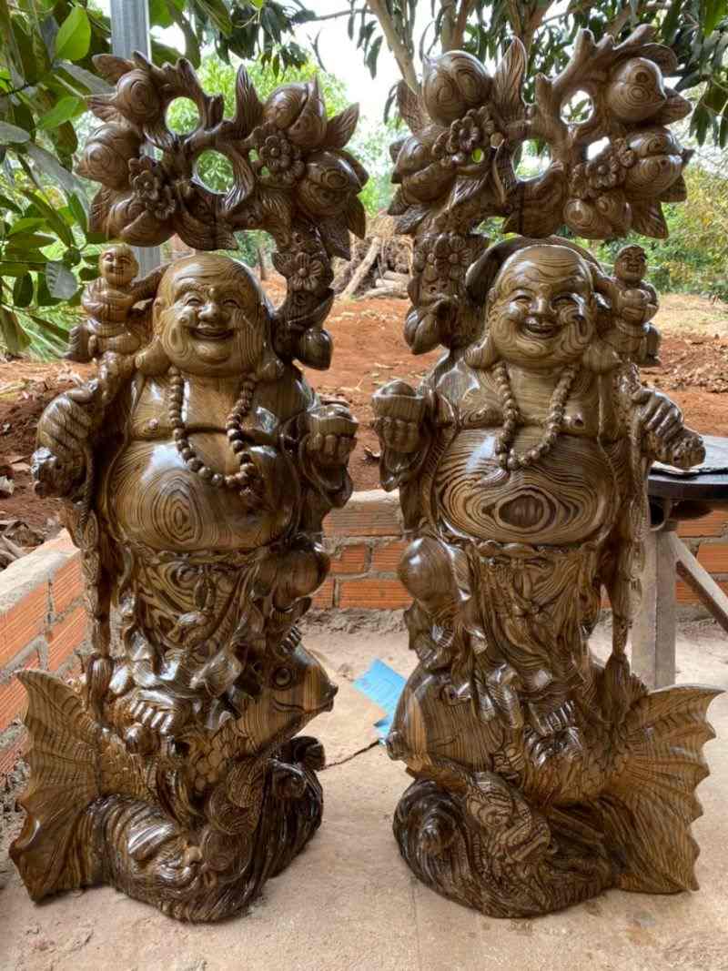 Tượng phật di lặc bằng gỗ thủy tùng Tượng phật di lặc bằng gỗ thủy tùng