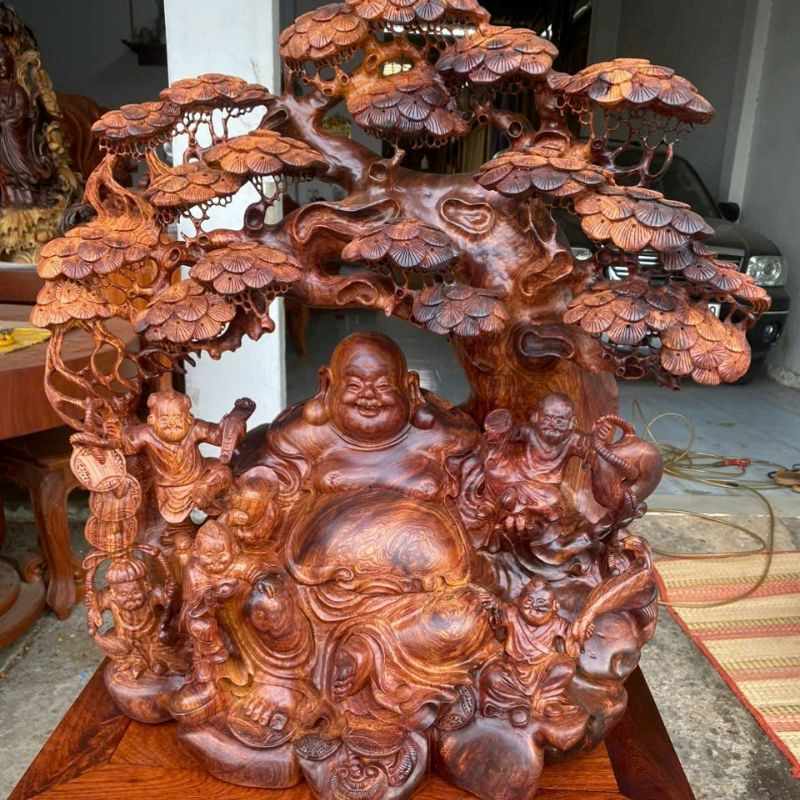 Tượng phật di lặc ngồi gỗ cẩm lai Tượng phật di lặc ngồi gỗ cẩm lai