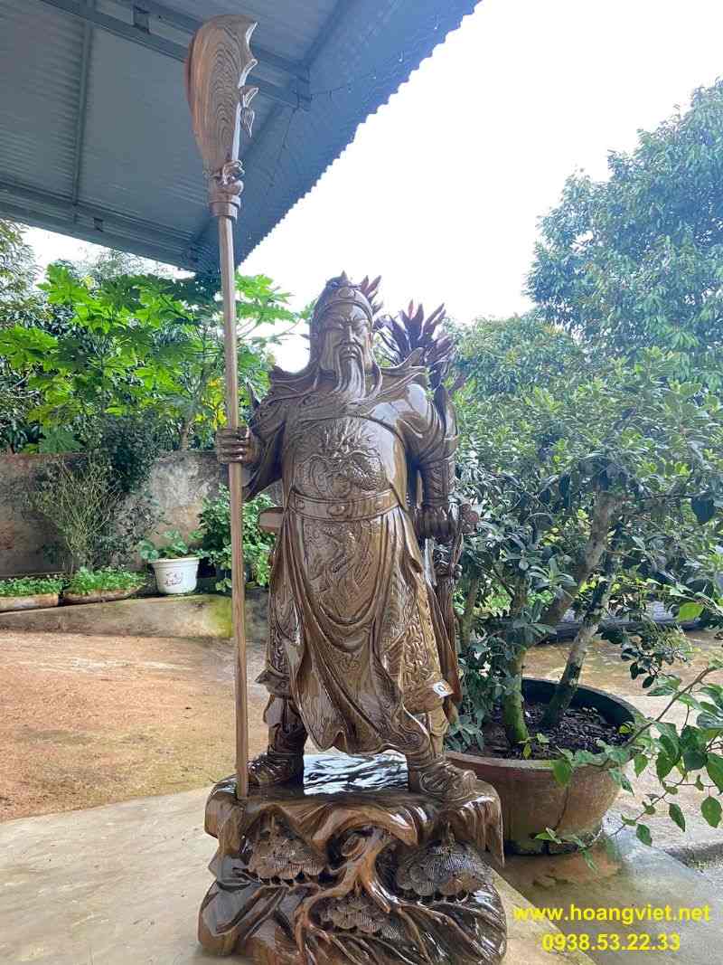 Tượng quan công gỗ thủy tùng cao 1m6 rộng 60cm Tượng quan công gỗ thủy tùng cao 1m6 rộng 60cm