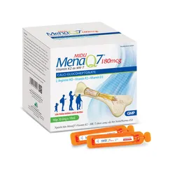 Canxi Midu MenaQ7 180mcg giúp xương chắc khỏe và tăng chiều cao - Hộp 30 ống
