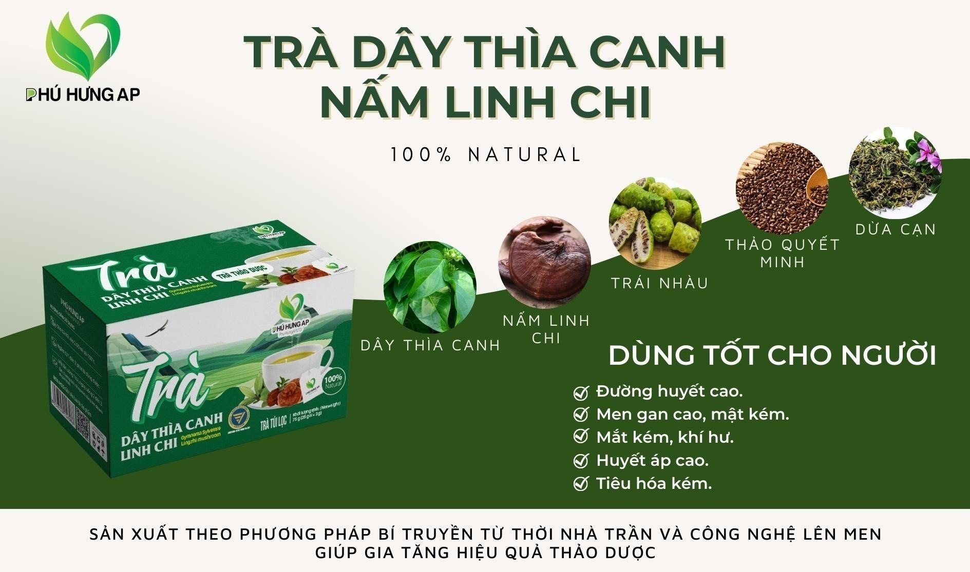 Trà dây thìa canh linh chi
