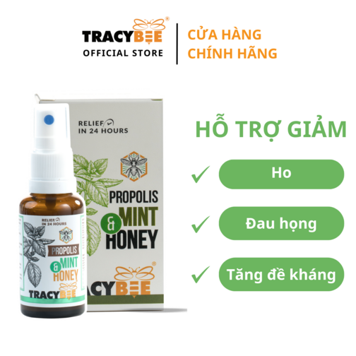 xịt họng keo ong xanh Tracybee