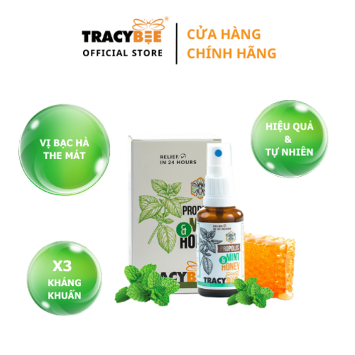 xịt họng keo ong xanh Tracybee