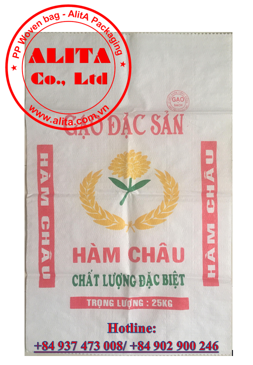 Mẫu bao đựng gạo 25kg Mẫu bao đựng gạo 25kg