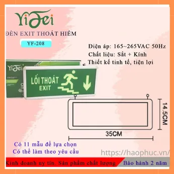 Đèn thoát hiểm 2 mặt YF-208