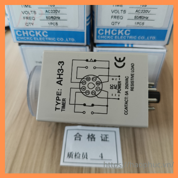 Rơ le thời gian AH3-3 220VAC