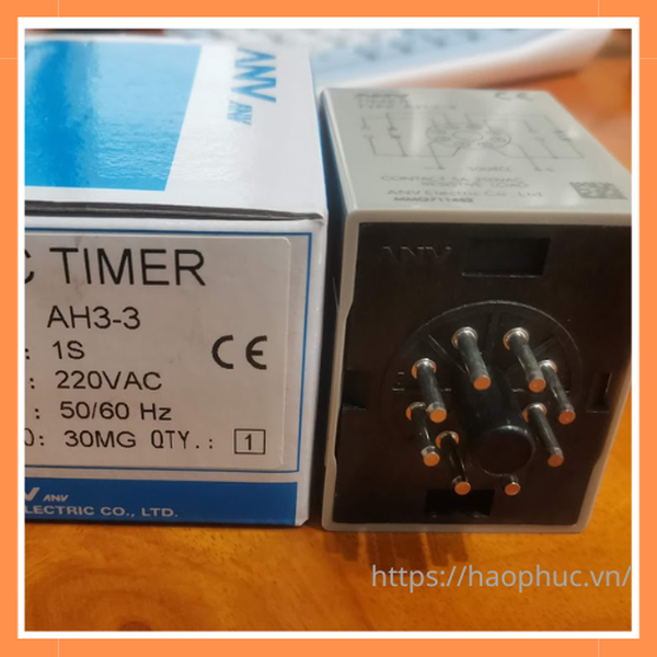 Rơ le thời gian AH3-3 ANV 220VAC