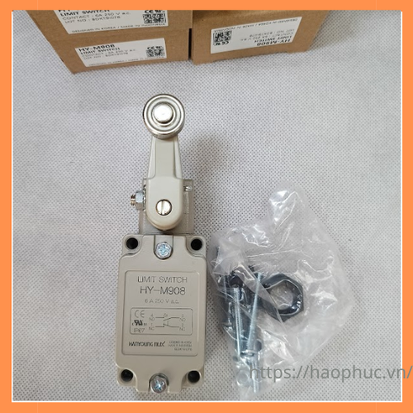 Công tắc hành trình dạng cần gạt, đầu con lăn HY-M908