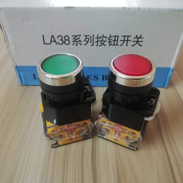 Nút nhấn đầu bằng không đèn LA38