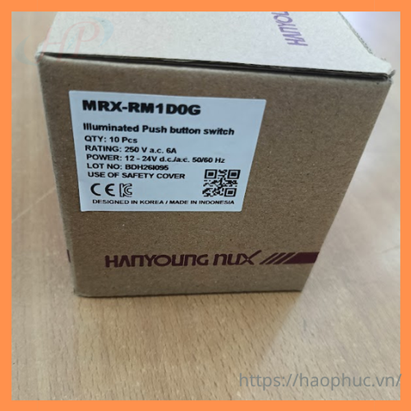 Nút nhấn có đèn viền nhôm MRX-RM1D0