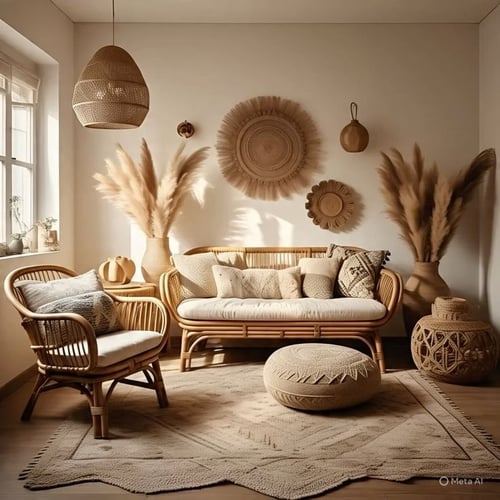Khám Phá Vẻ Đẹp Bất Toàn qua Wabi Sabi Mây Tre Trong Không Gian Sống Đương Đại