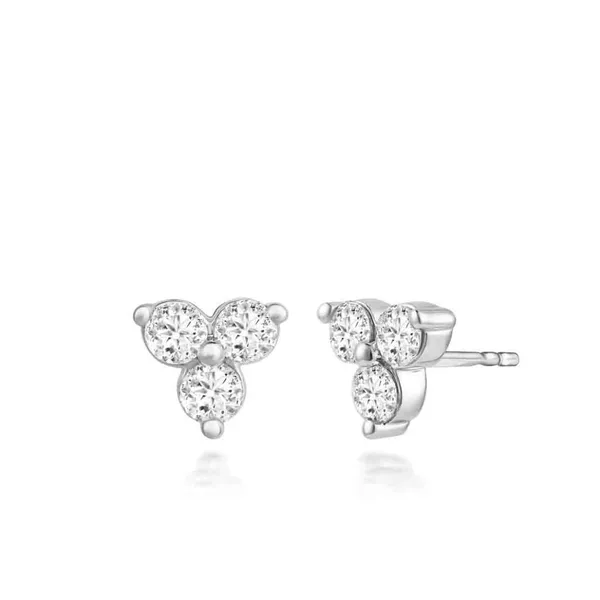 Hoa tai kim cương Three-Stone