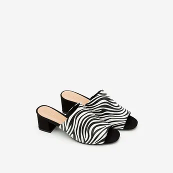 Guốc Gót Vuông GNN 0120 - Hoa Văn Ngựa Vằn