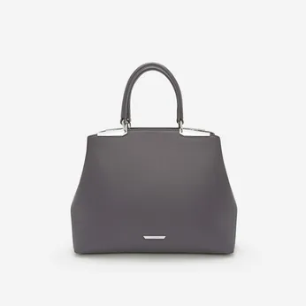 Túi Xách Tay Nhấn Kim Loại - Màu Đen Xám