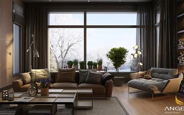 Thiết kế nội thất phòng khách biệt thự sang trọng