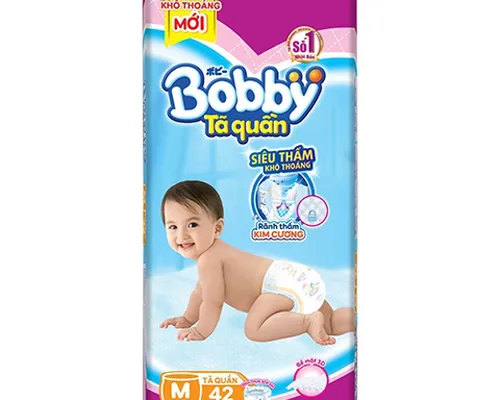 Bỉm tã quần Bobby size M 42 miếng (6-11kg)
