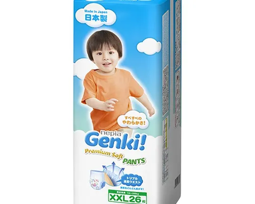 Combo 8 Bỉm tã quần Genki size XXL 26 miếng (13-25kg)